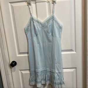 NWOT-Seamprufe Vintage Blue Lace Slip/Gown